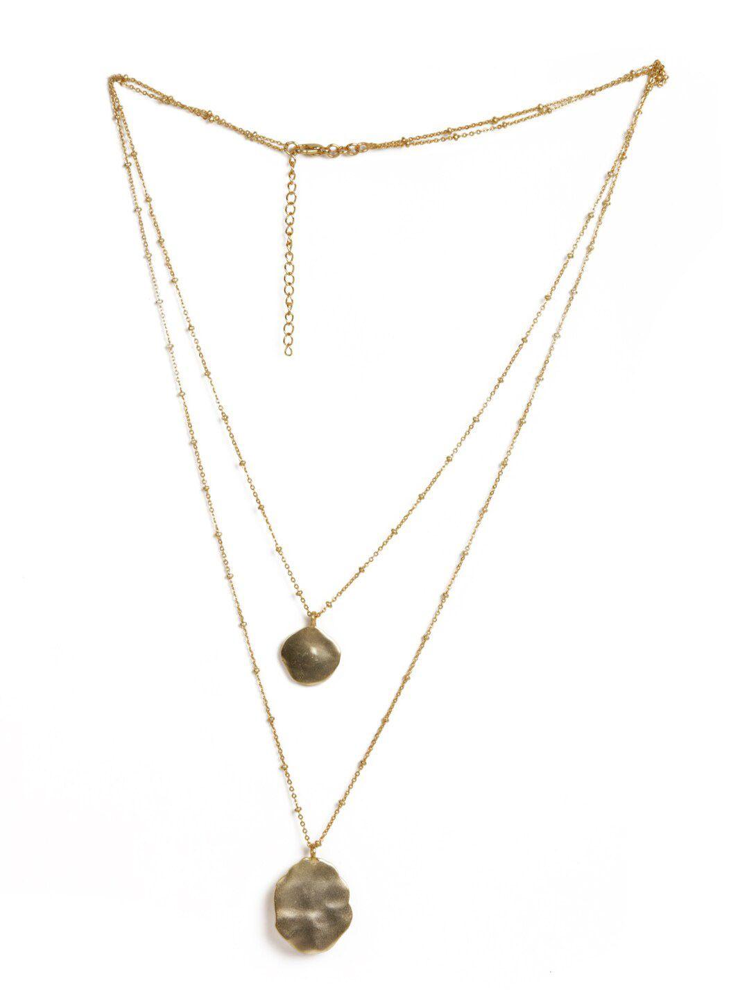 stilskii unisex gold-toned brass gold-plated layered necklace