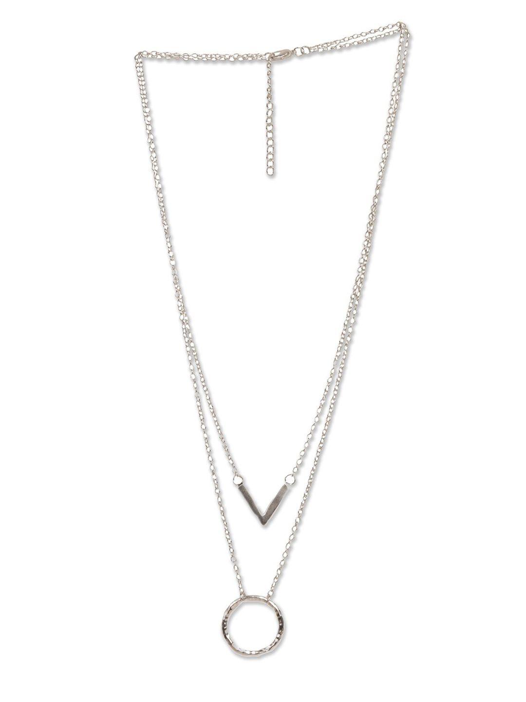 stilskii unisex silver-plated brass layered necklace