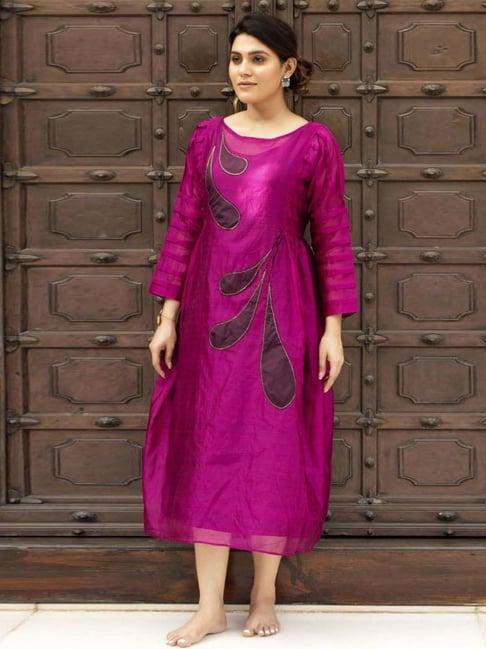 stitched poetry scents of serenity purple rosemary charm kurta