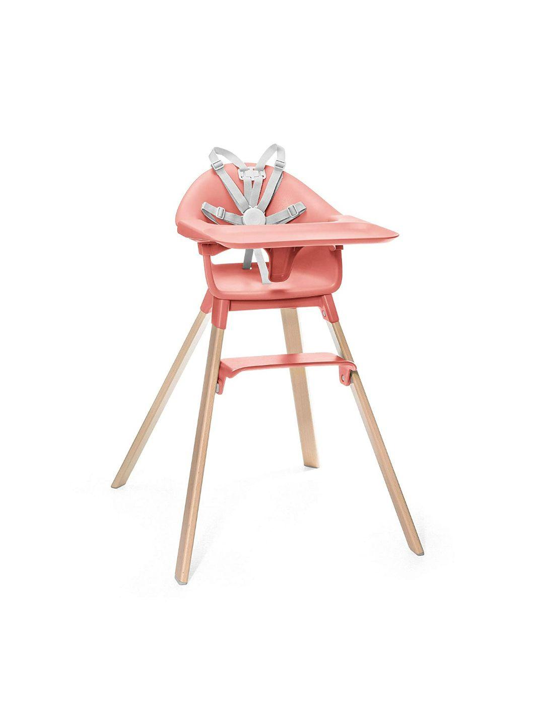 stokke infants coral-coloured solid clikk high chair