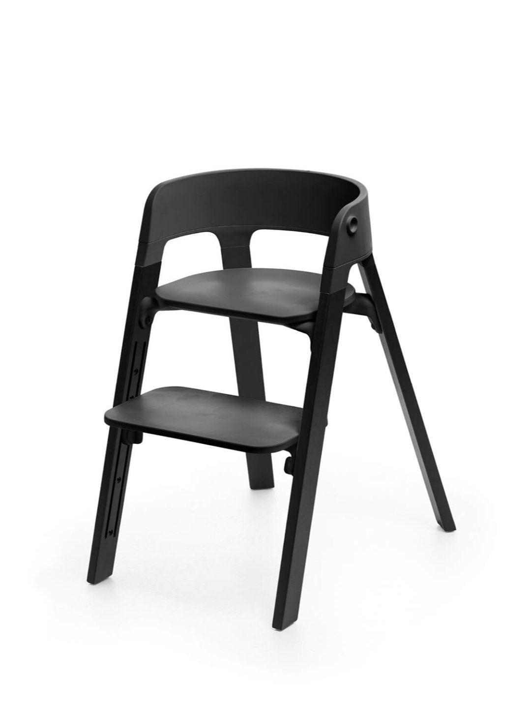 stokke infants black solid steps high chair