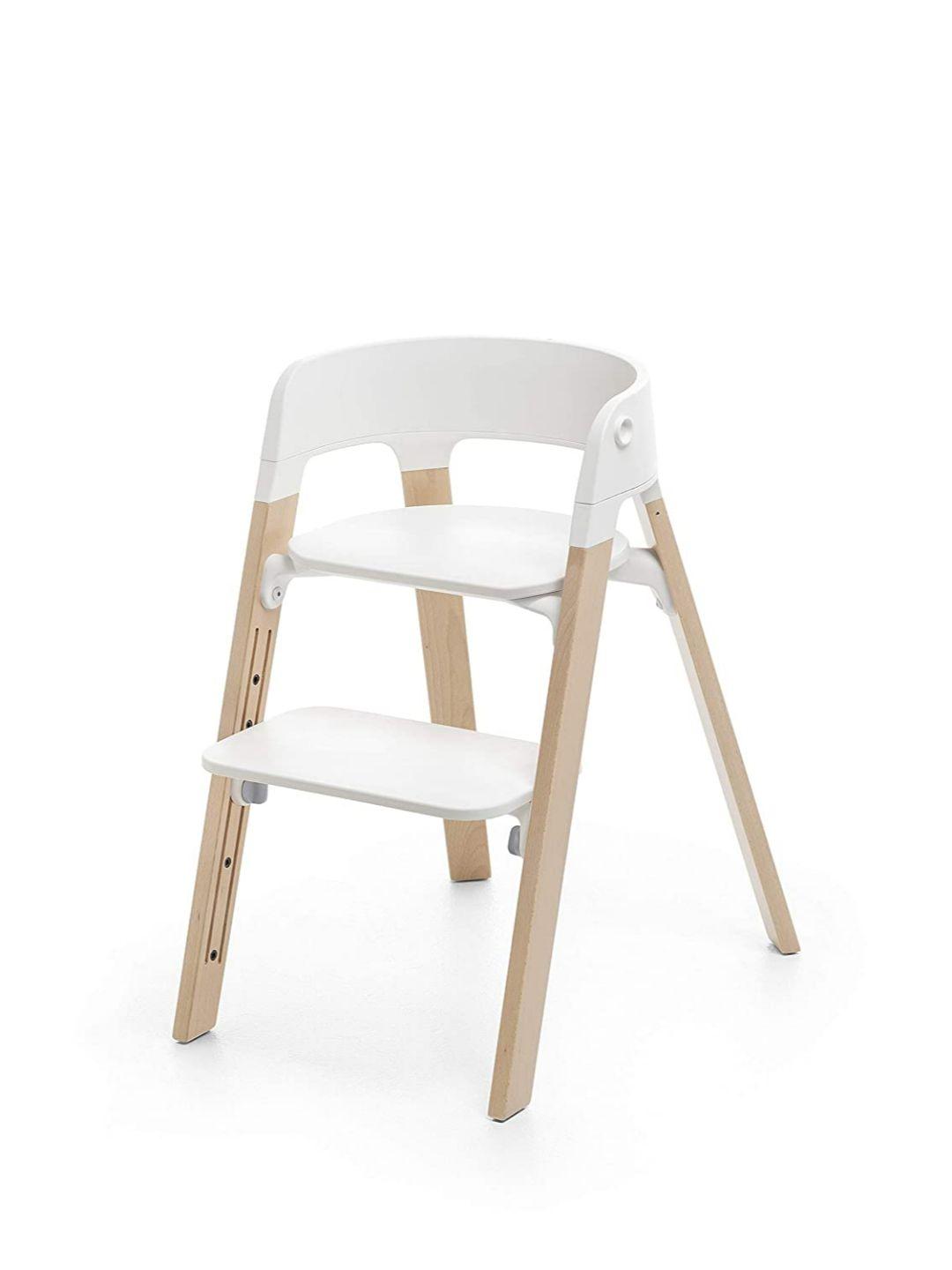 stokke infants white solid steps high chair