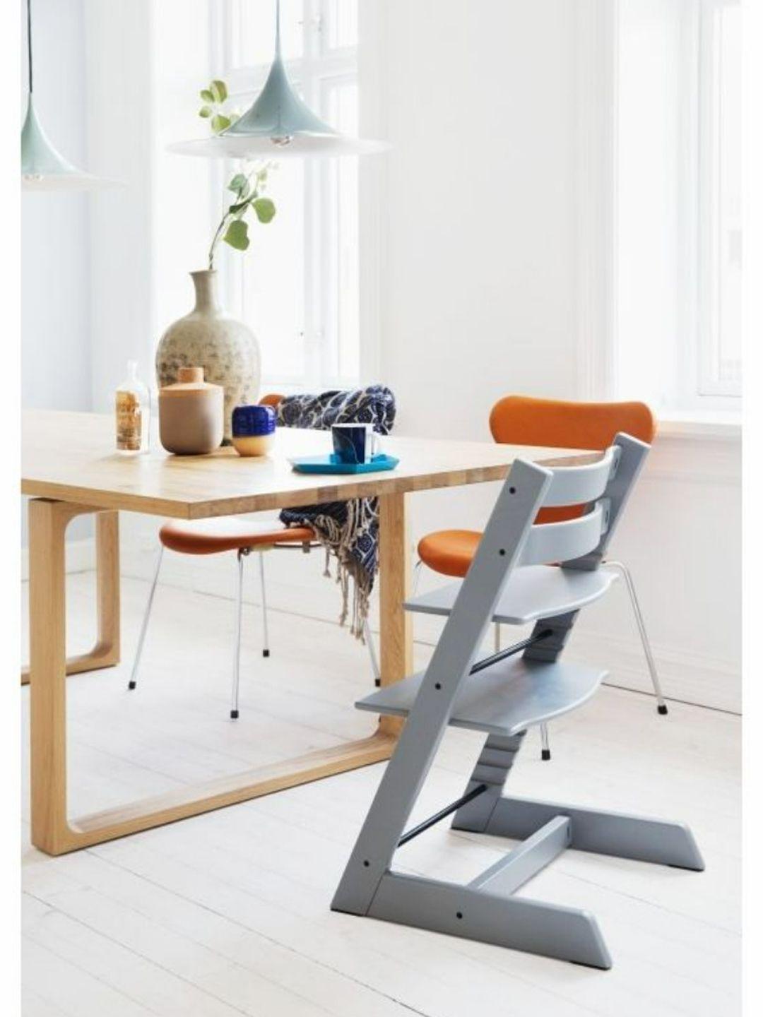 stokke kids storm grey solid tripp trapp high chairs