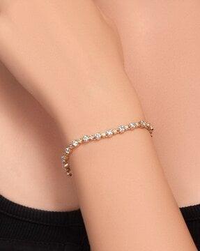stone-studded link bracelet