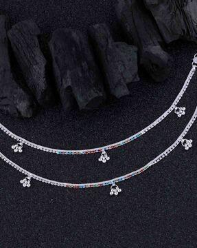 stone studded anklets jewellery