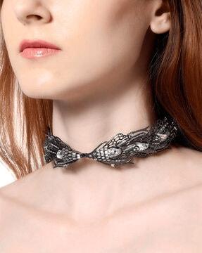 stone studded choker necklace
