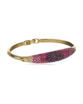 stone-studded cuff bracelet