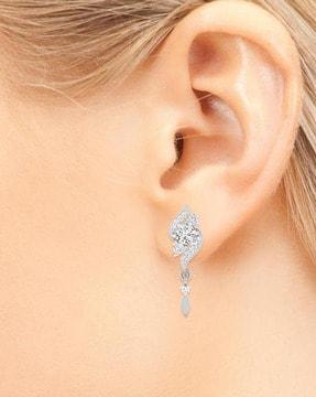 stone studded drop earrings