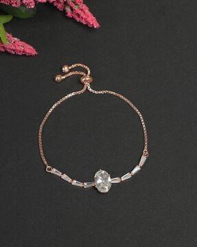 stone-studded link bracelet
