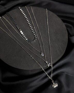 stone-studded multi-layered necklace