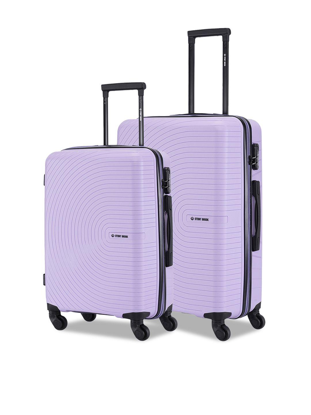 stony brook by nasher miles crescent set of 2 hard-sided trolley suitcase-50 l