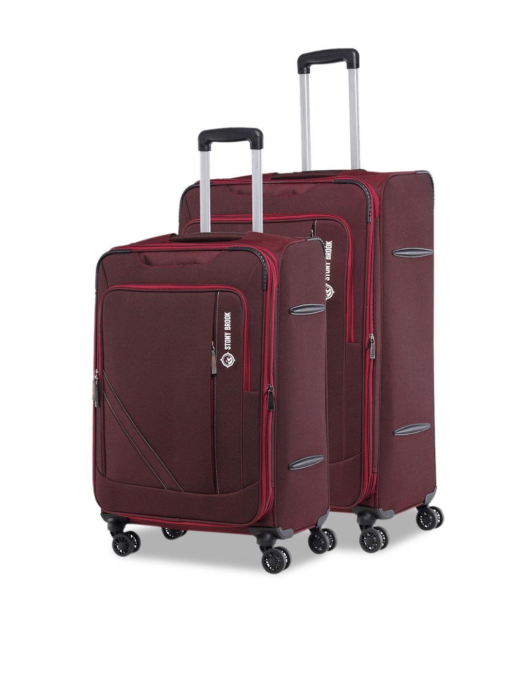 stony brook by nasher miles set of 2 360-degree rotation soft-sided trolley bags