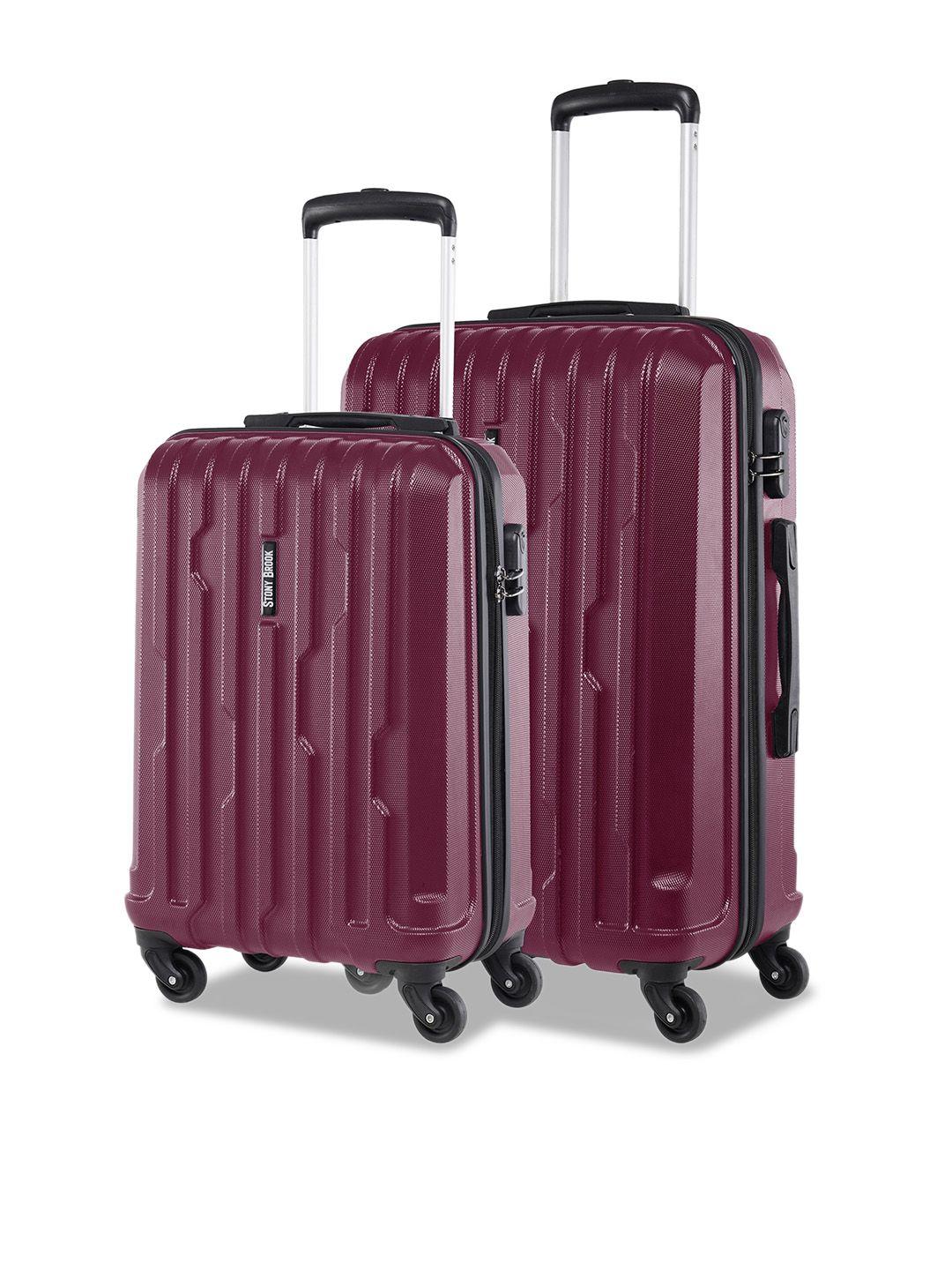stony brook by nasher miles set of 2 hard-sided trolley suitcases