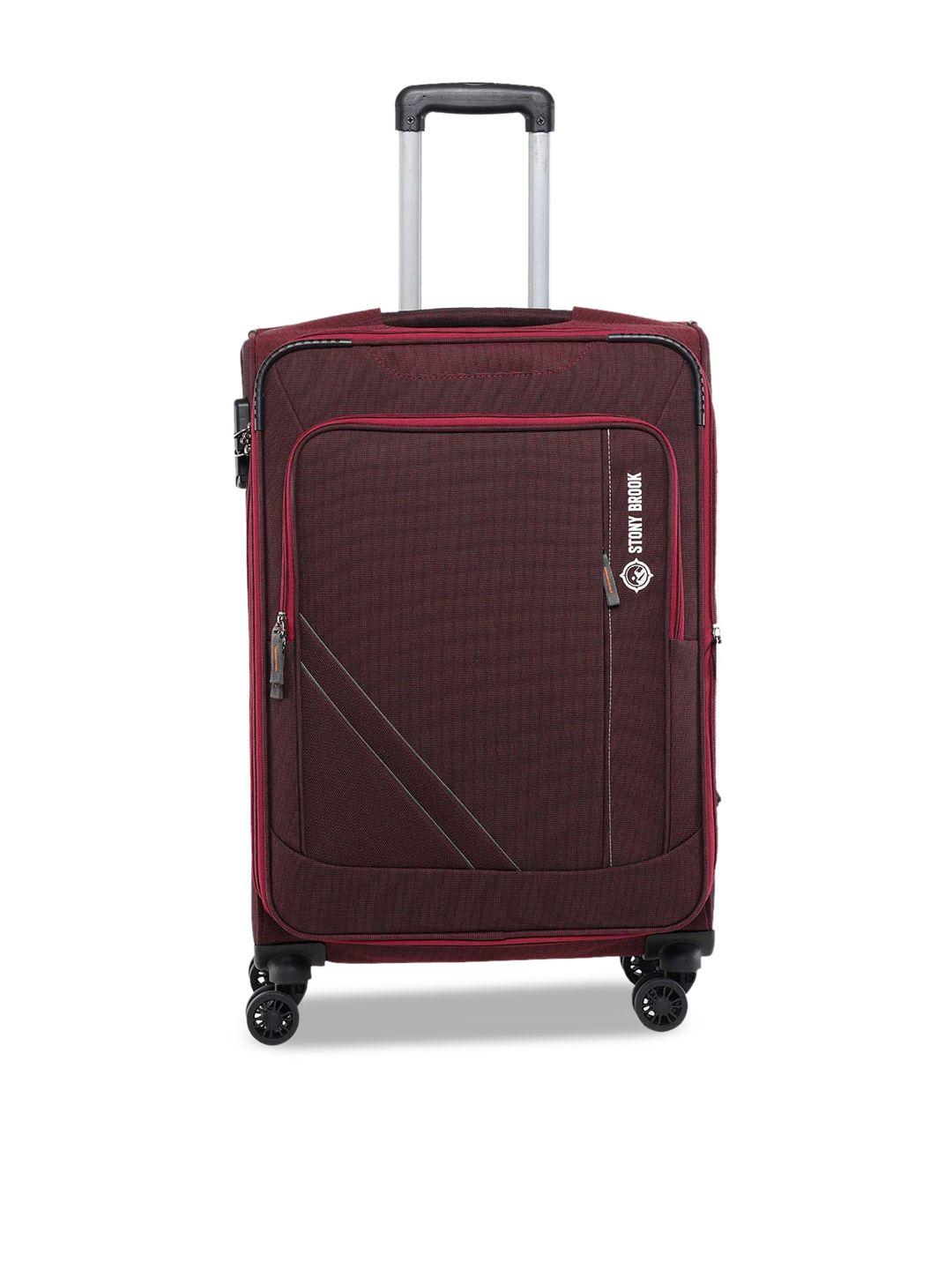 stony brook by nasher miles textured soft-sided suitcase trolley bag
