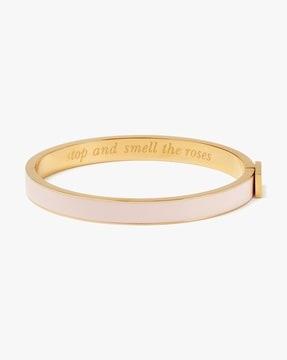 stop and smell the roses thin idiom bangle