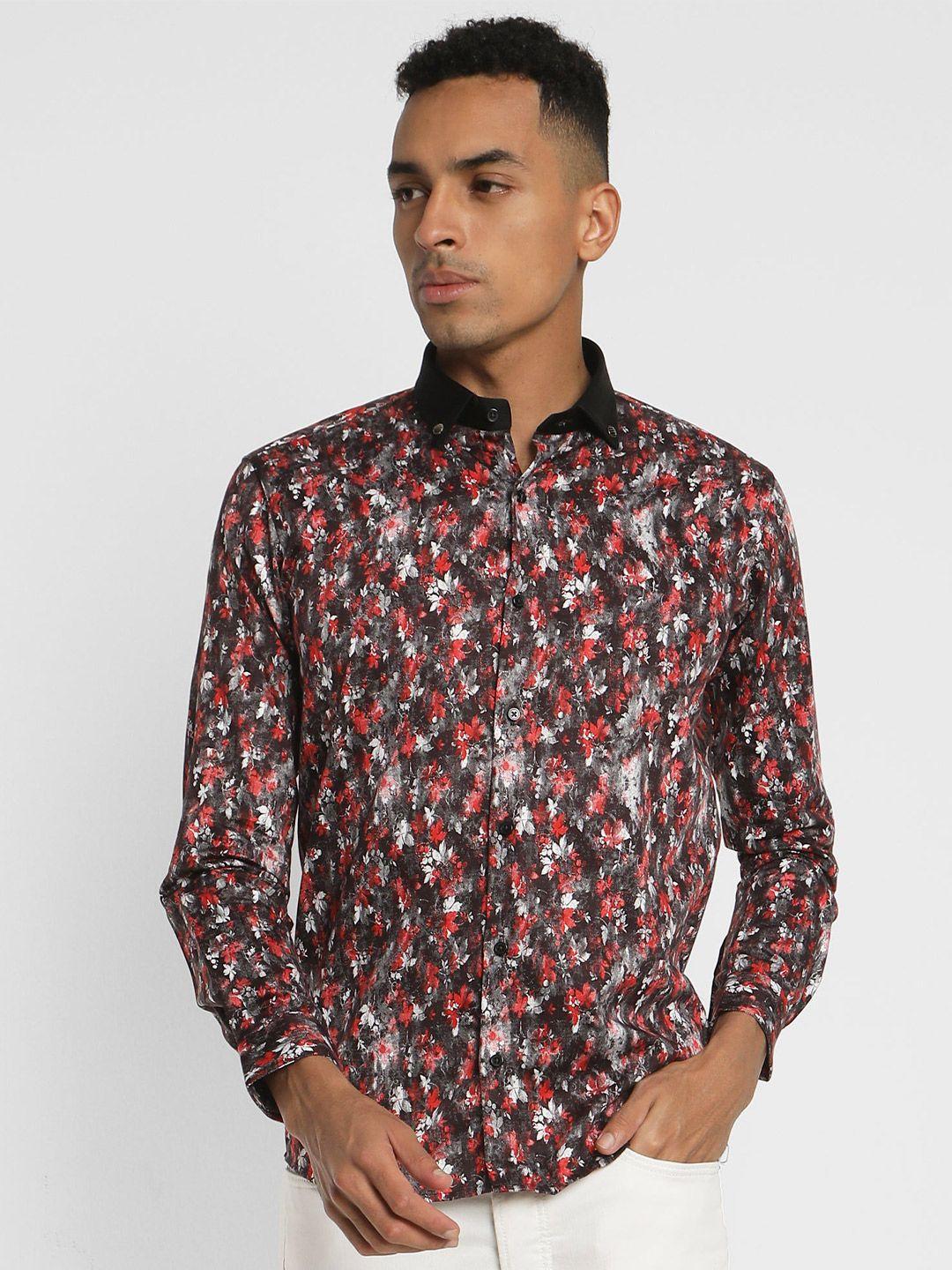 stori men floral opaque printed casual shirt