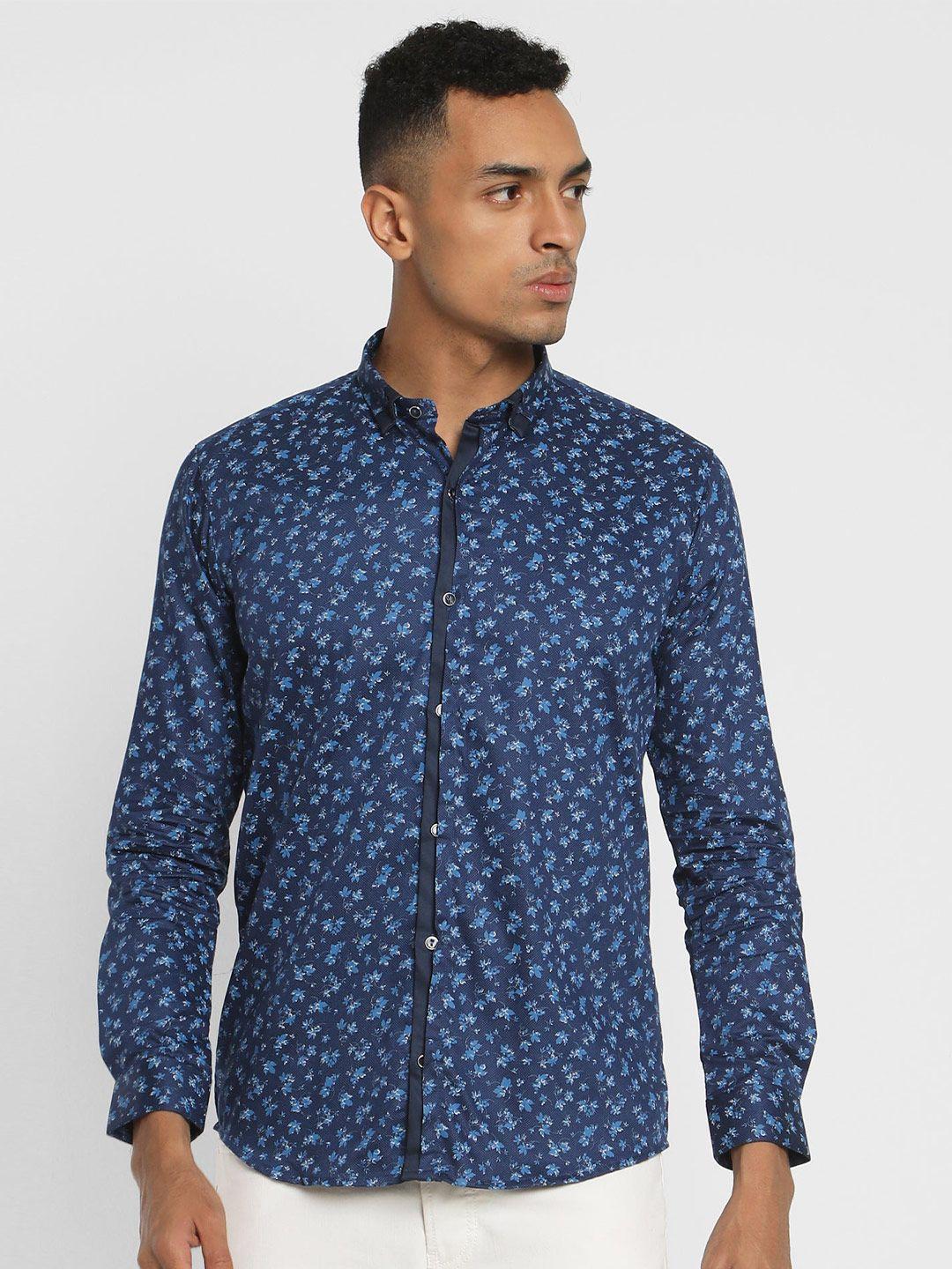 stori men slim fit floral opaque printed party shirt