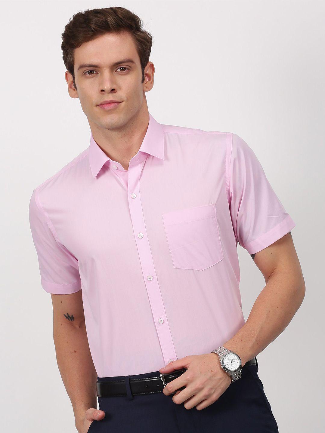 stori men slim fit opaque formal shirt