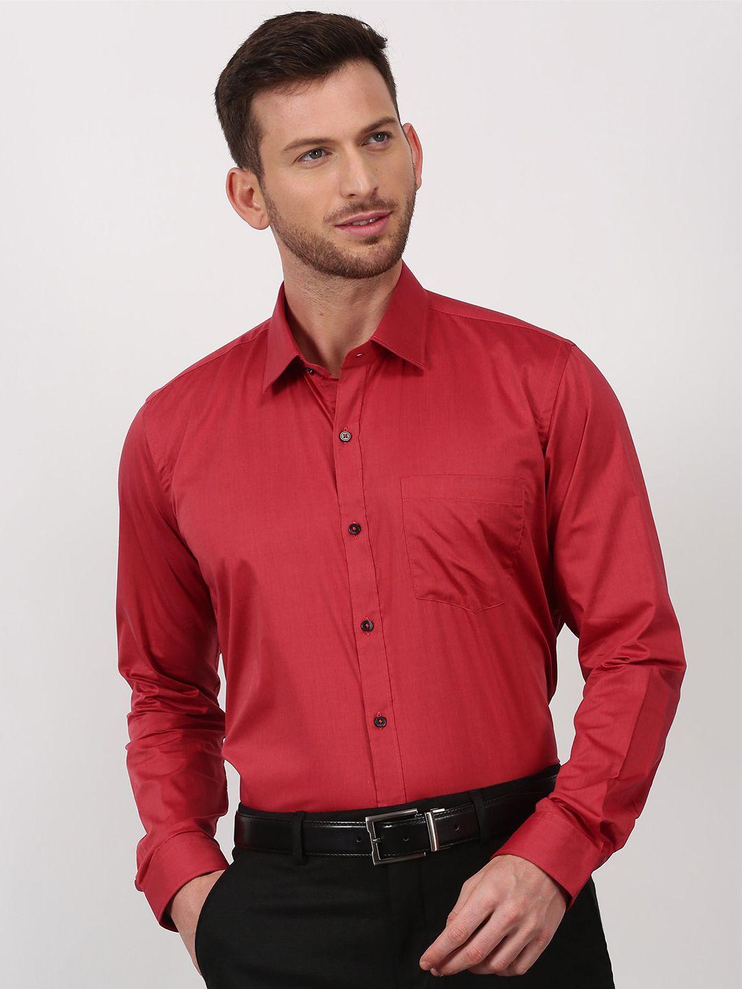 stori men slim fit opaque formal shirt