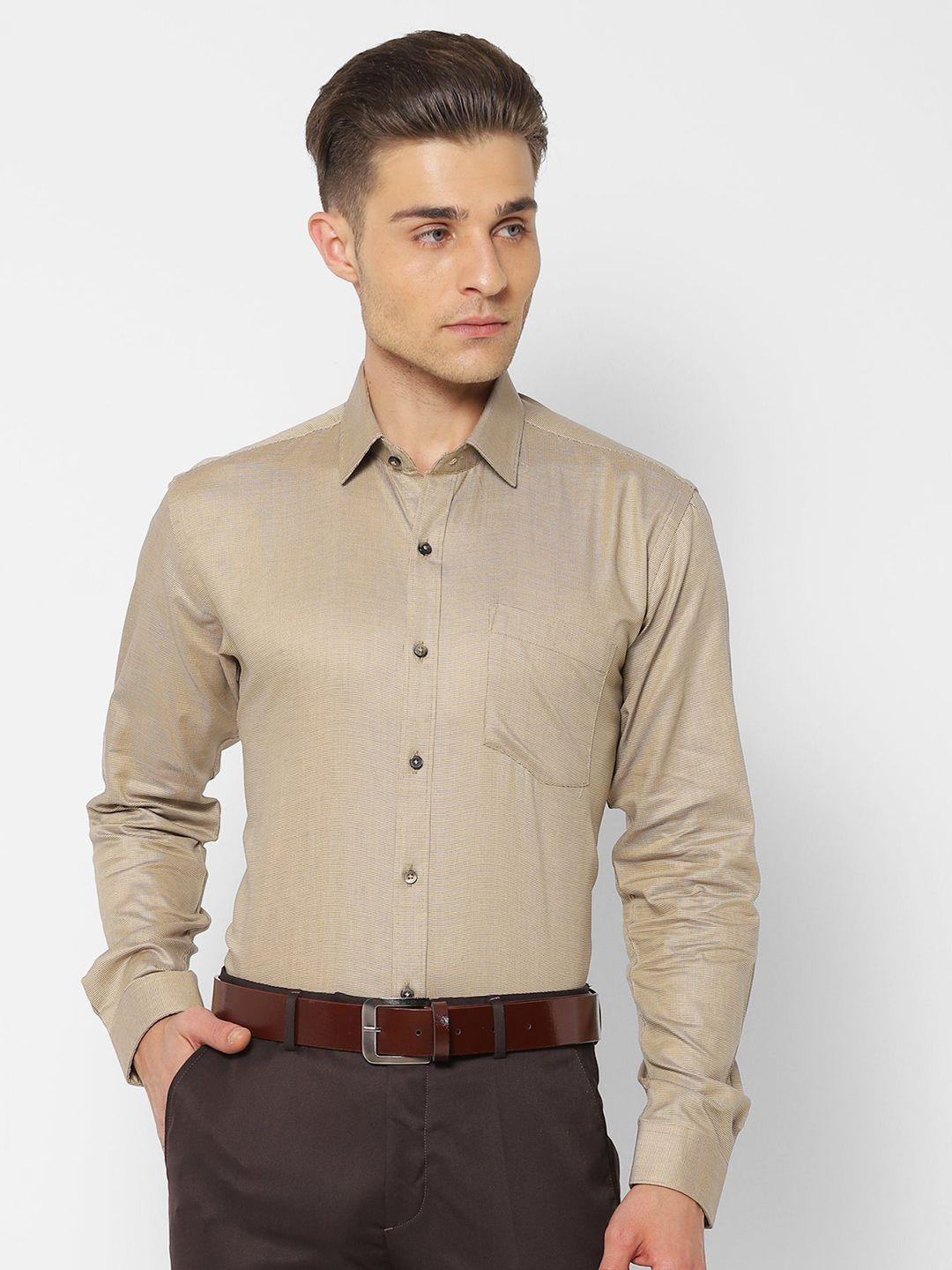 stori men slim fit opaque formal shirt