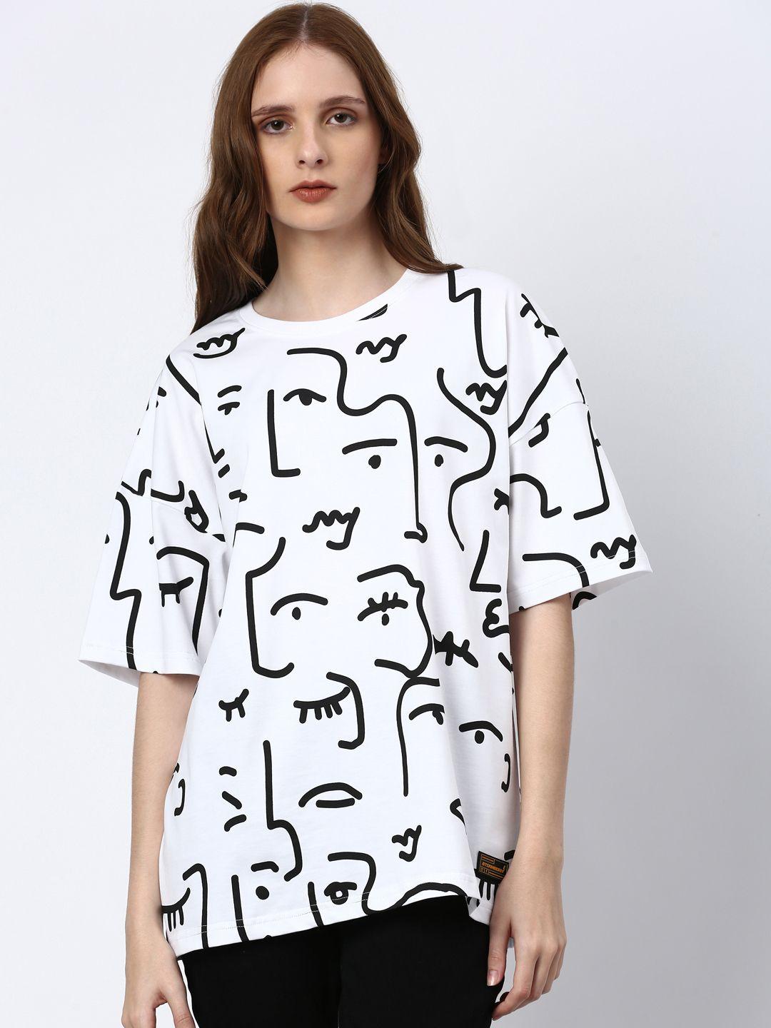 stormborn graphic printed oversized pure cotton t-shirt