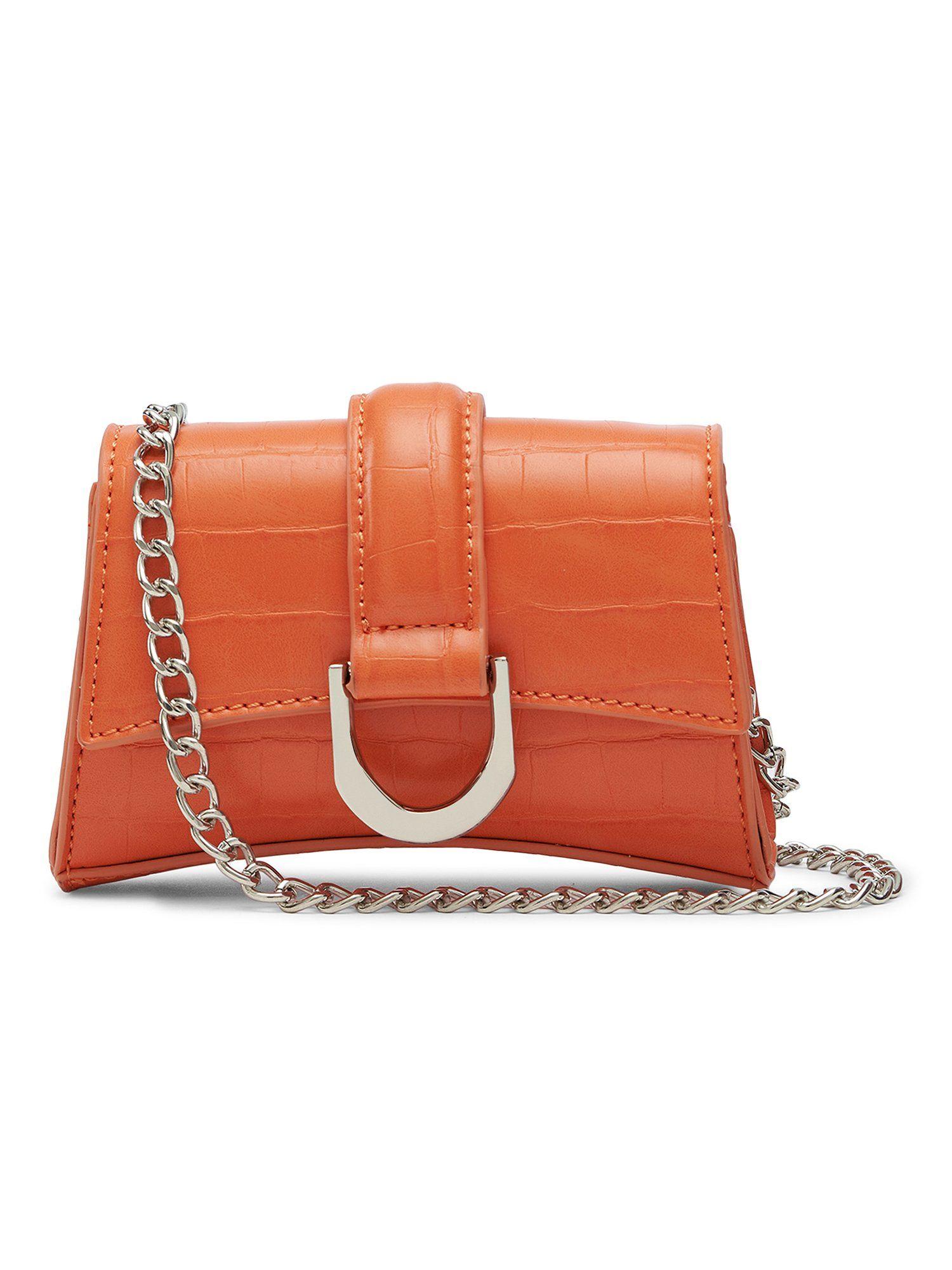 stormy mini crossbody/sling bag for women - orange