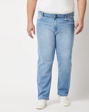 straight denim jeans with insert pockets