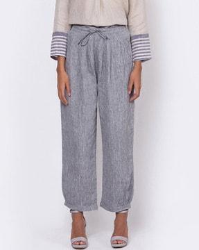straight fit culottes with drawstring fastening