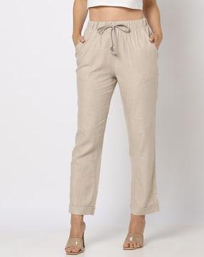 straight fit pants with insert pocket
