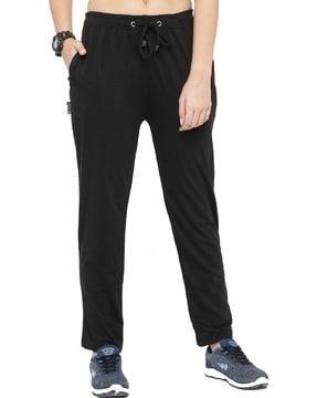 straight track pant with elasticated waistband