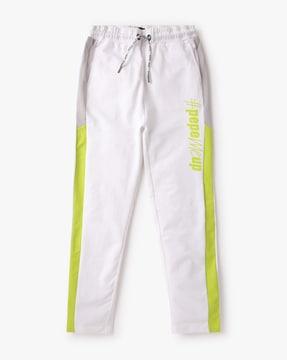 straight track pants with contrast panels
