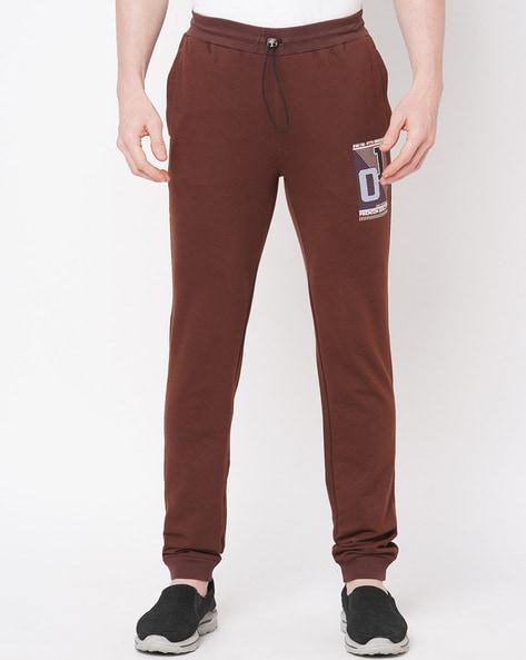 straight track pants with elasticated waist