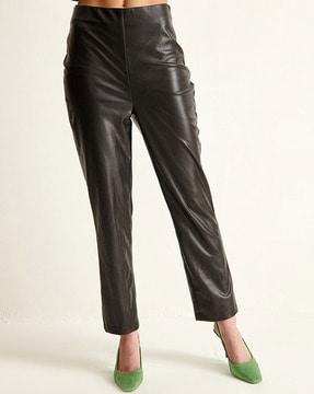 straight fit ankle-length pants