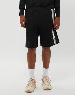 straight fit bermuda shorts with logo