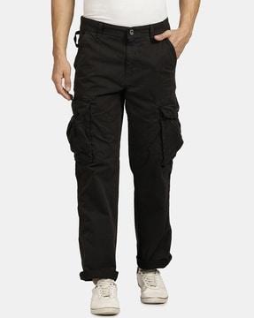 straight fit cargo pants with insert pockets