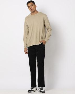 straight fit chino trousers