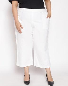 straight fit culottes with insert pockets
