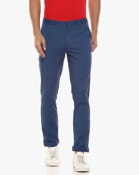 straight fit flat-front chinos