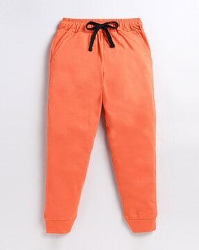 straight fit flat-front jogger pants