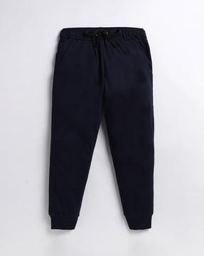 straight fit flat-front jogger pants