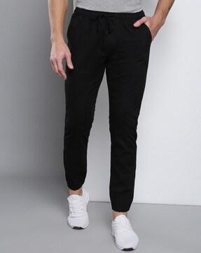 straight fit jogger pants with tie-up