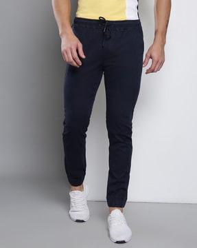 straight fit jogger pants with tie-up