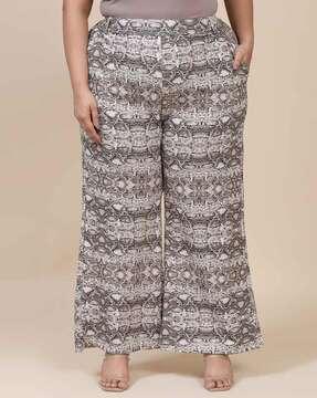 straight fit palazzos with elasticated waist