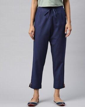straight fit palazzos with insert pockets