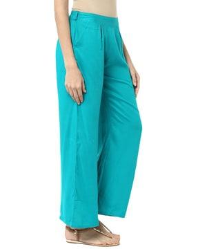 straight fit palazzos with insert pockets