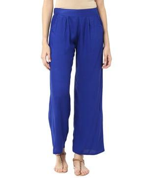 straight fit palazzos with insert pockets