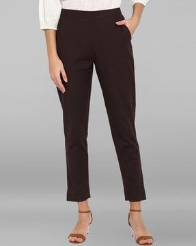 straight fit pants with insert pockets