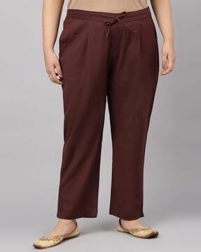 straight fit pants with inserted pockets