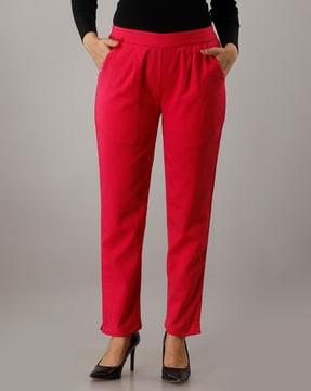 straight fit pleat-front pants