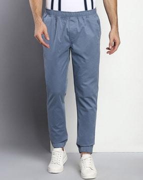 straight fit pleated jogger pants